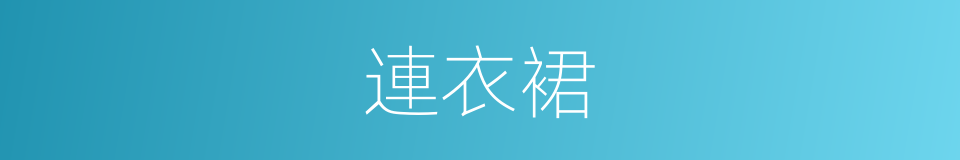 連衣裙的意思