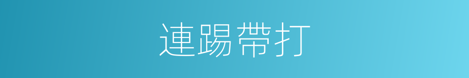 連踢帶打的意思