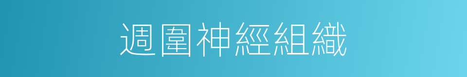 週圍神經組織的同義詞