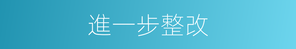進一步整改的同義詞