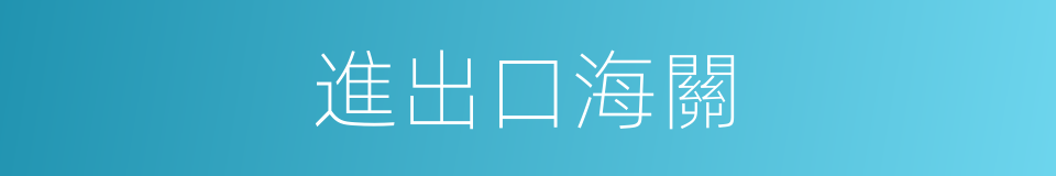 進出口海關的同義詞