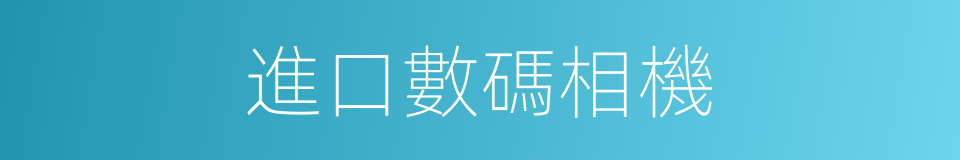 進口數碼相機的同義詞