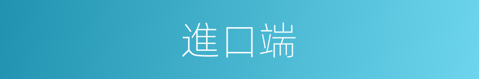 進口端的同義詞