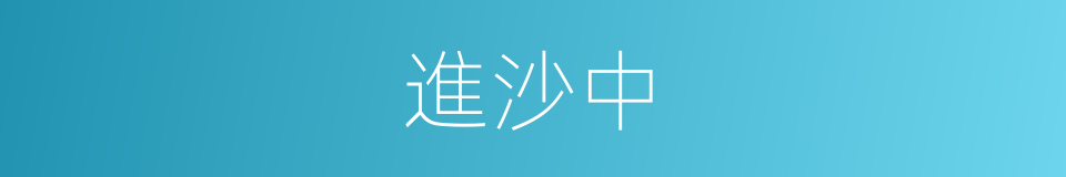 進沙中的同義詞