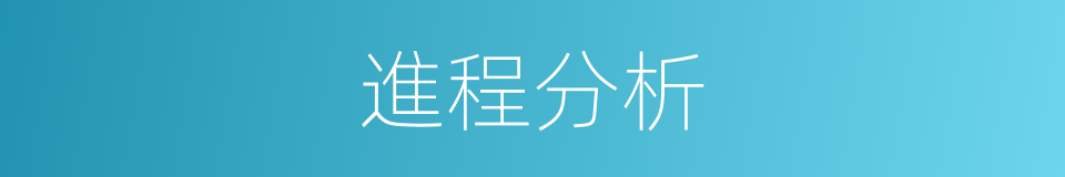 進程分析的同義詞