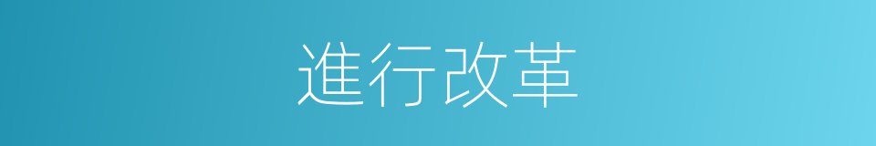 進行改革的同義詞