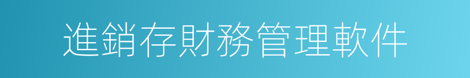 進銷存財務管理軟件的同義詞