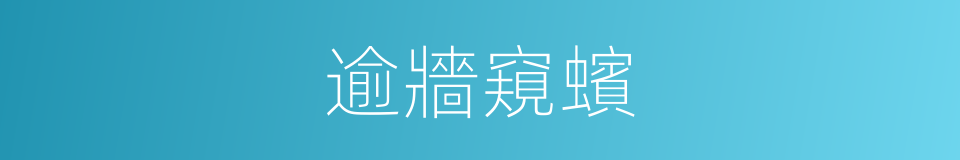 逾牆窺蠙的意思