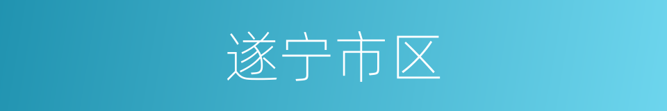 遂宁市区的同义词