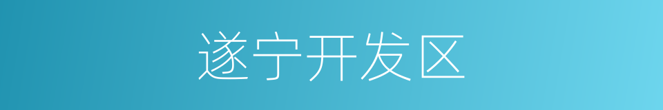 遂宁开发区的同义词