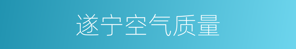 遂宁空气质量的同义词