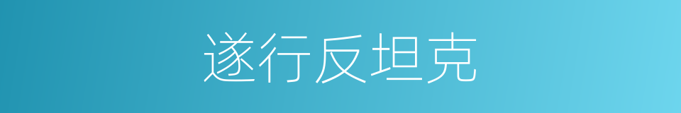 遂行反坦克的同义词
