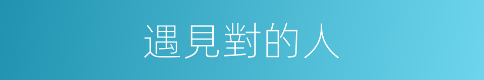 遇見對的人的同義詞