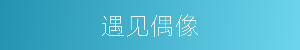 遇见偶像的同义词