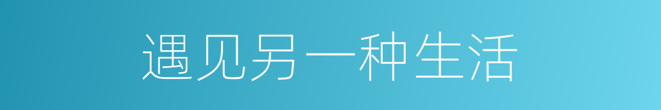 遇见另一种生活的同义词