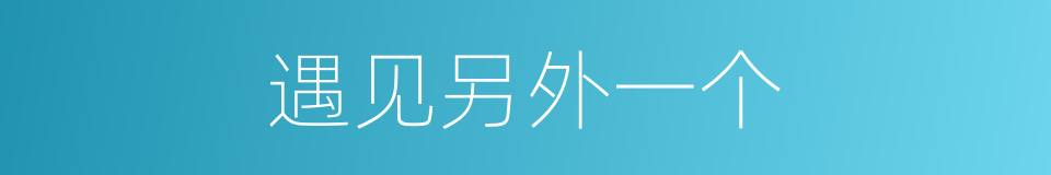 遇见另外一个的同义词