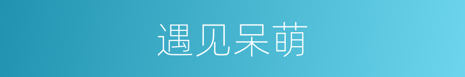 遇见呆萌的同义词