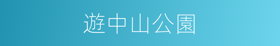 遊中山公園的同義詞