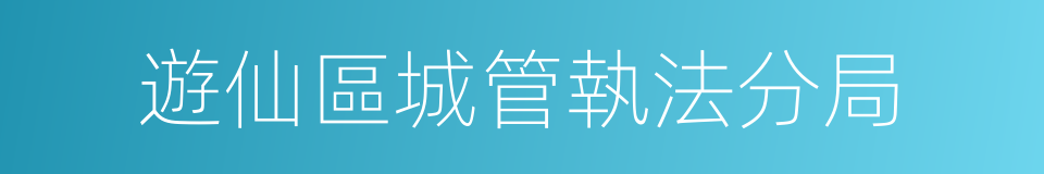 遊仙區城管執法分局的同義詞