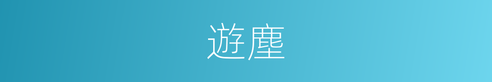 遊塵的意思
