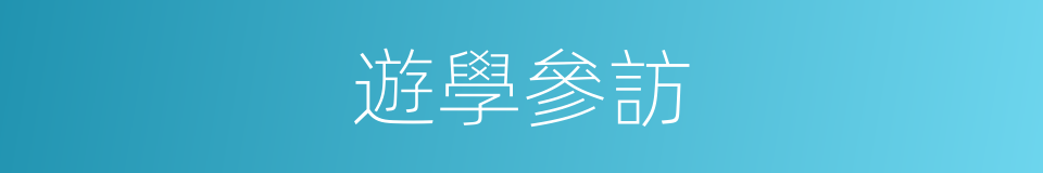 遊學參訪的同義詞