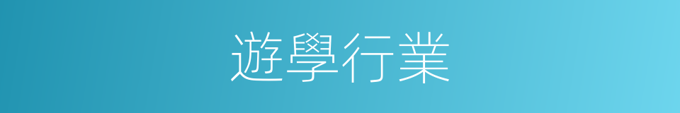 遊學行業的同義詞