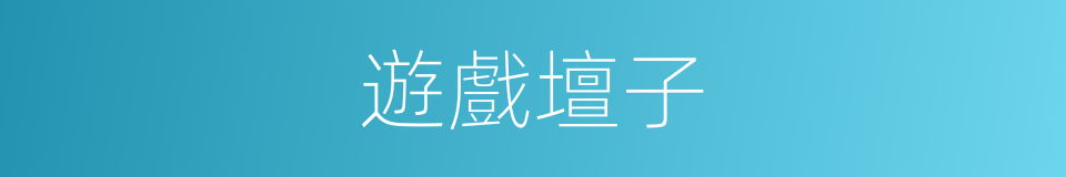 遊戲壇子的同義詞