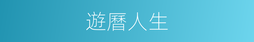 遊曆人生的同義詞
