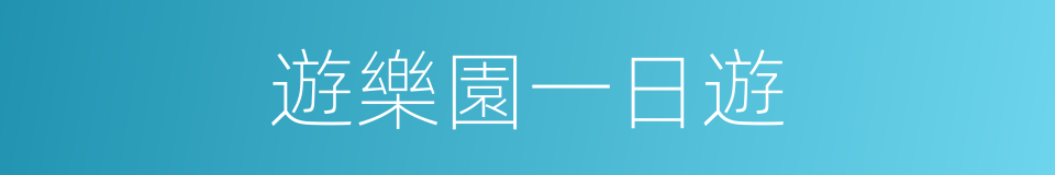 遊樂園一日遊的同義詞