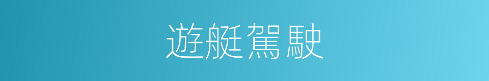 遊艇駕駛的同義詞
