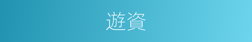 遊資的意思