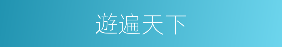 遊遍天下的同義詞