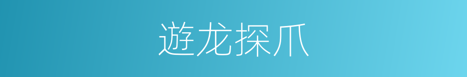 遊龙探爪的同義詞