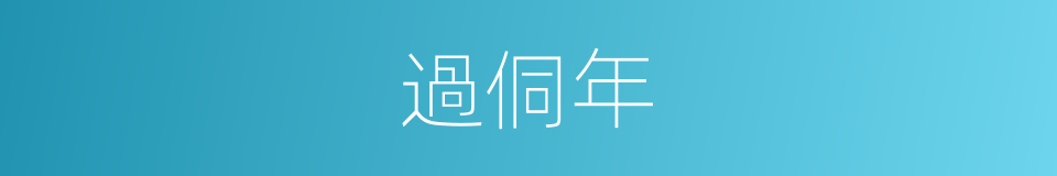 過侗年的同義詞