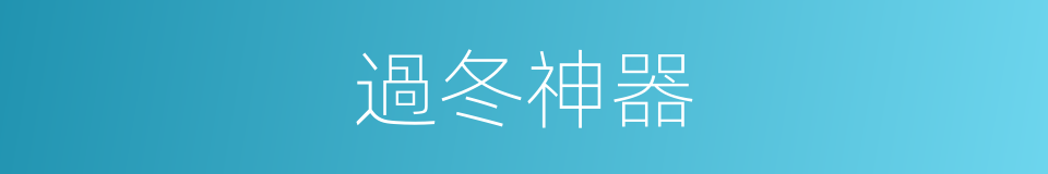 過冬神器的同義詞