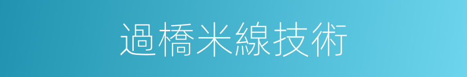 過橋米線技術的同義詞