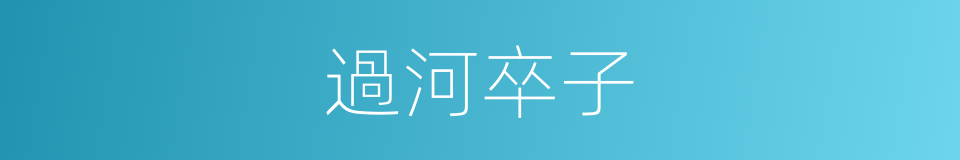 過河卒子的意思