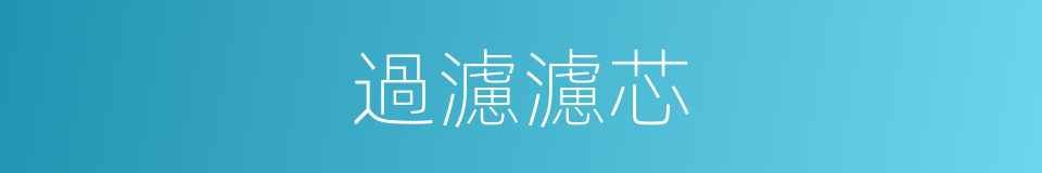 過濾濾芯的同義詞