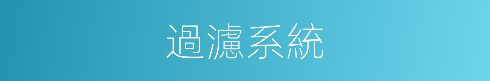 過濾系統的同義詞
