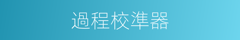 過程校準器的同義詞