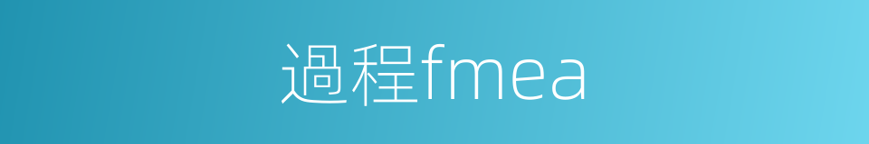 過程fmea的同義詞