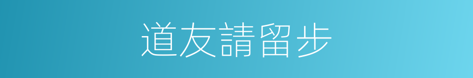 道友請留步的同義詞