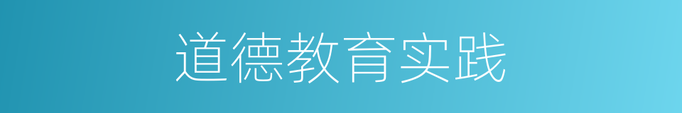 道德教育实践的同义词
