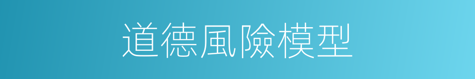 道德風險模型的同義詞