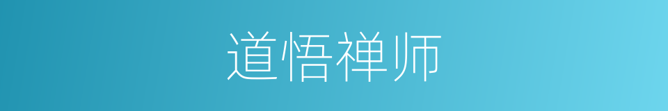 道悟禅师的同义词