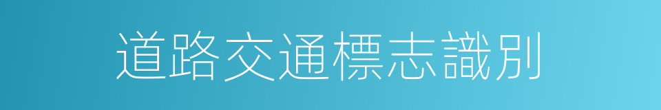 道路交通標志識別的同義詞