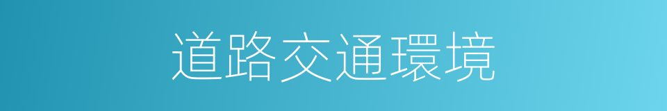 道路交通環境的同義詞