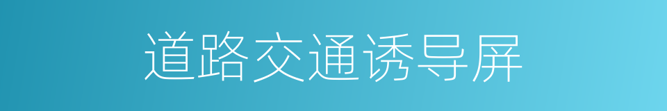 道路交通诱导屏的同义词