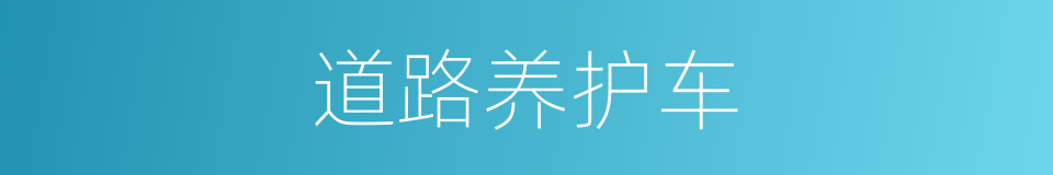 道路养护车的同义词