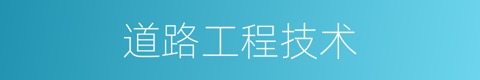 道路工程技术的同义词